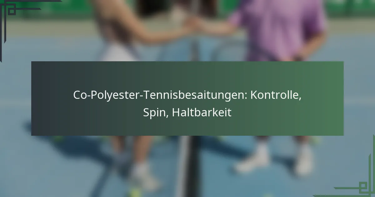 Co-Polyester-Tennisbesaitungen: Kontrolle, Spin, Haltbarkeit