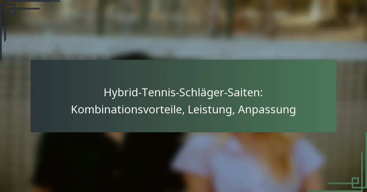 Hybrid-Tennis-Schläger-Saiten: Kombinationsvorteile, Leistung, Anpassung